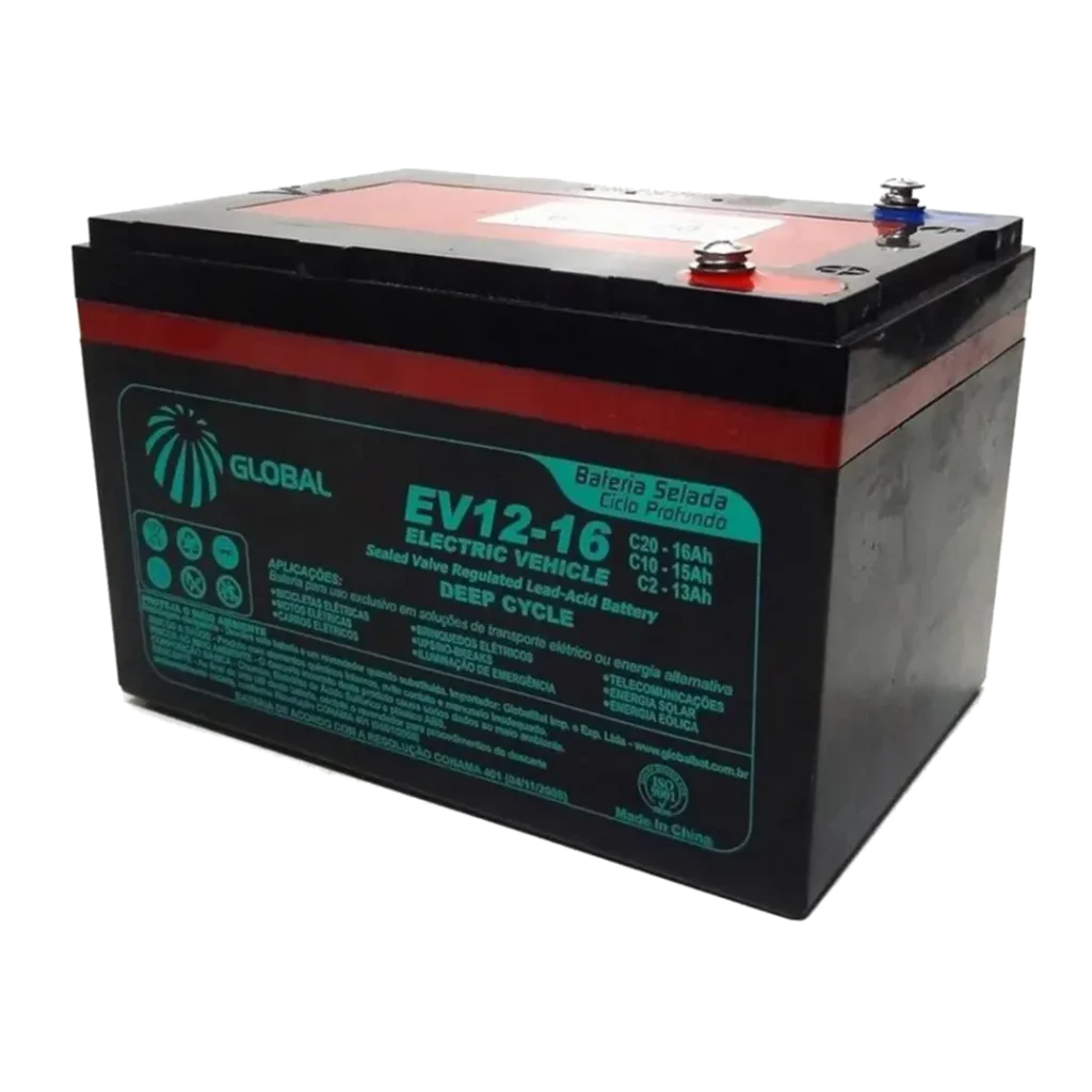 4 Bateria Seladas Global Ciclo Profundo EV 12V 16AH2